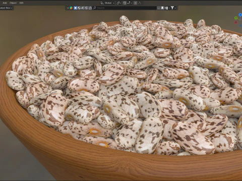 Roman Beans 3D Model