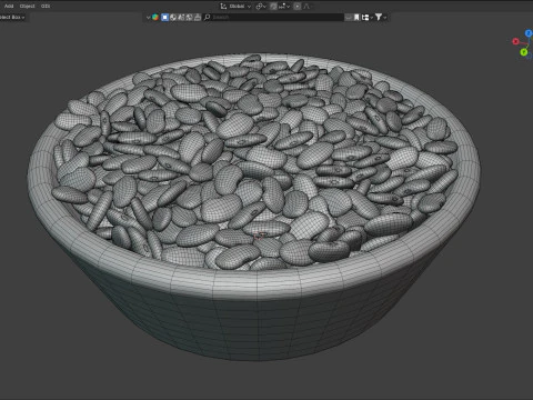 Roman Beans 3D Model