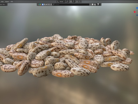 Roman beans pile 3D Модель
