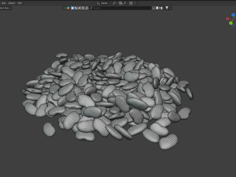 Tas de haricots romains Modèle 3D