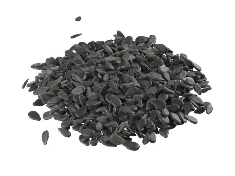 Tas noir de graines de s&eacute;same Modèle 3D