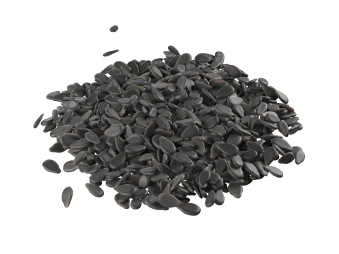 Sesame seed black pile 3D Model