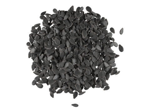 Sesame seed black pile 3D Model