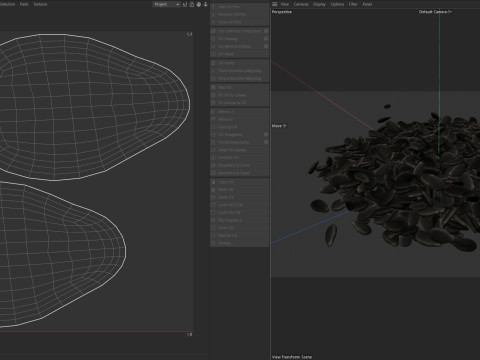 Sesame seed black pile 3D Model