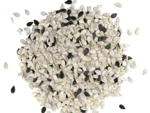 Sesame seed mix pile 3D Model