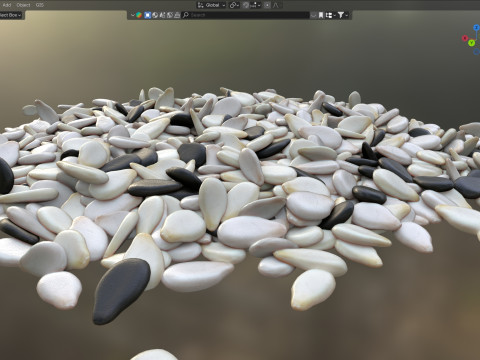 Sesame seed mix pile 3D मॉडल
