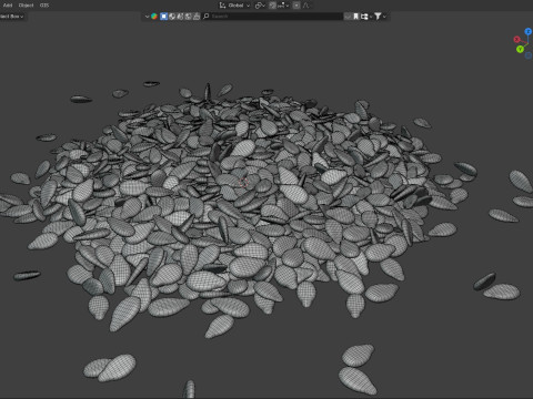 Sesame seed mix pile 3D मॉडल
