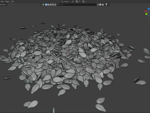 Sesame seed mix pile 3D Model