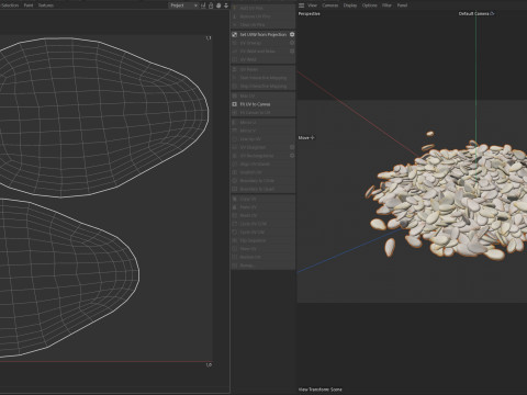 Sesame seed white pile 3D 模型