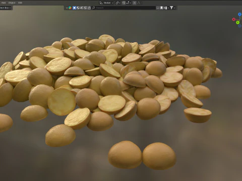 Split mung bean pile 3D Model