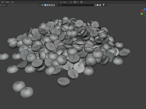 Split mung bean pile 3D Model