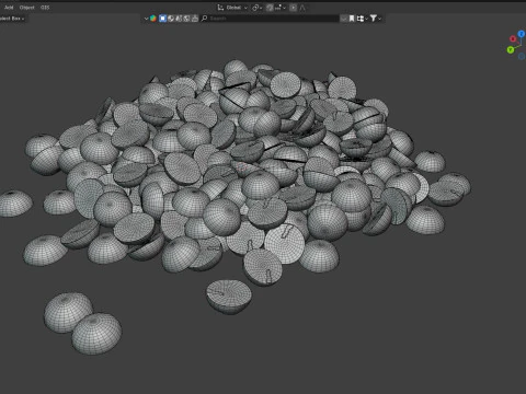 Split mung bean pile 3D Model