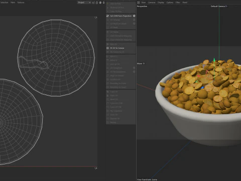 Dzielona miska na fasolę Mung Model 3D