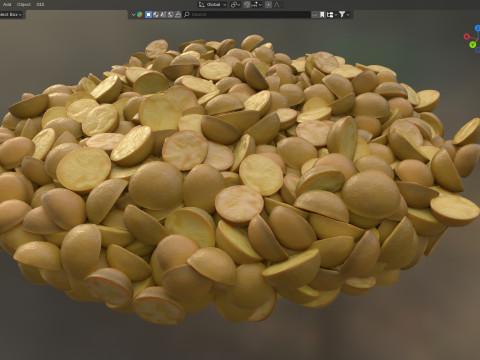 Split Mung beans bowl 3Dモデル