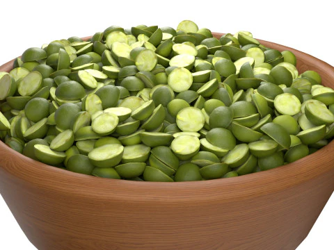 Taz&oacute;n de guisantes partidos Modelo 3D