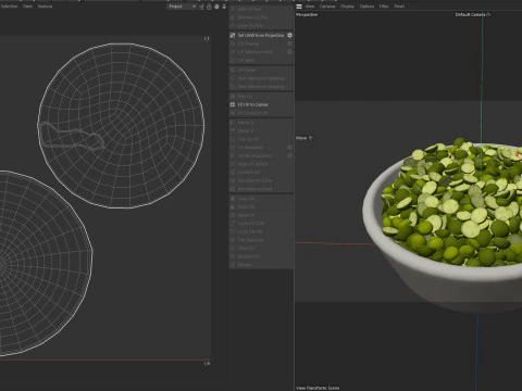 Taz&oacute;n de guisantes partidos Modelo 3D
