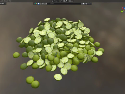 Split pea Pile 3D Model