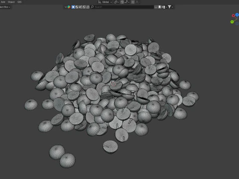 Split pea Pile 3D Model