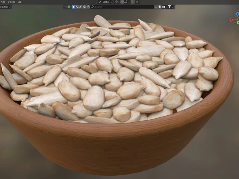 Sunflower seed bowl 3D Model