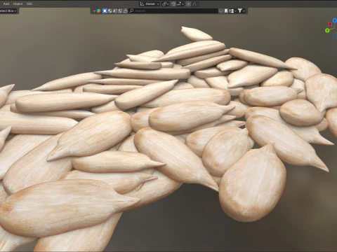 Sunflower seed pile v1 3D Model