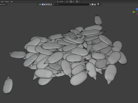 Sunflower seed pile v1 Modèle 3D