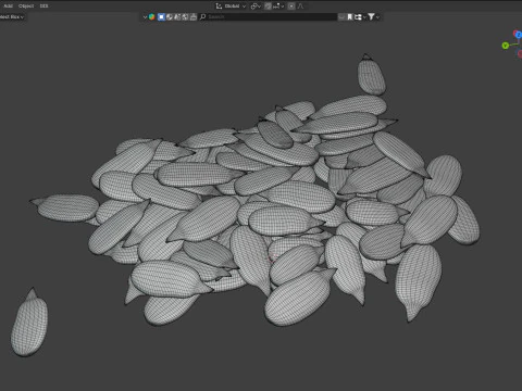 Sunflower seed pile v1 3D Model