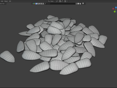 Sunflower seed pile v2 3D Model