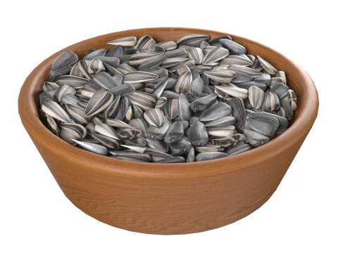 해바라기 씨 그릇 v2 3D 모델