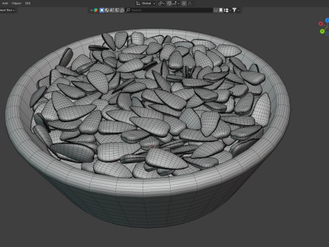 Sunflwoer seed bowl v2 Modello 3D