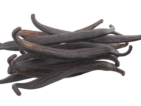 Vanilla Sticks Bunch pile 3D Model