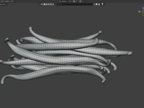 Vanilla Sticks Bunch pile 3D Model
