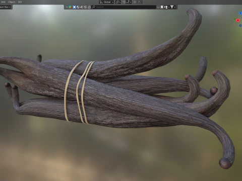 Vanilla Sticks Bunch v2 3D Model