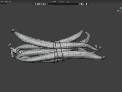 Vanilla Sticks Bunch v2 3D Model