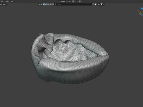 Walnoot schaal 3D Model