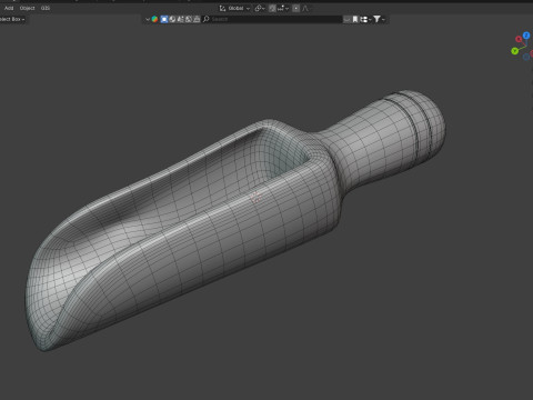 Wooden scoop 3D-Modell