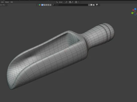 Wooden scoop 3D Model