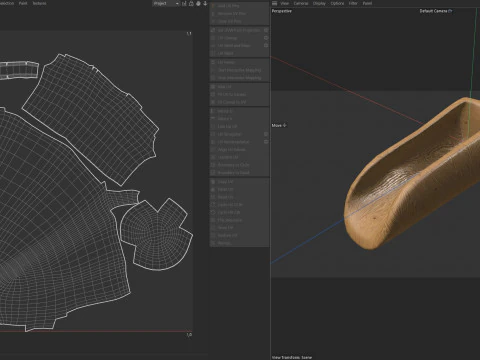 Wooden scoop 3D Model