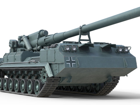 2S7 Pion Self Propelled Heavy Artillery 3D 모델