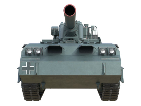 2S7 Pion Self Propelled Heavy Artillery 3D 모델