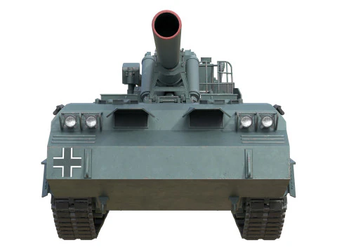 2S7 Pion Self Propelled Heavy Artillery 3D Model