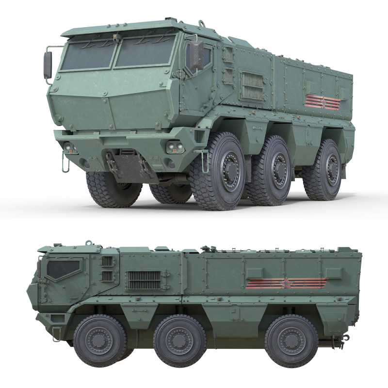 KAMAZ 63968 Typhoon MRAP Vehicle 3D 모델 .c4d .max .obj .3ds .fbx .stl .blend