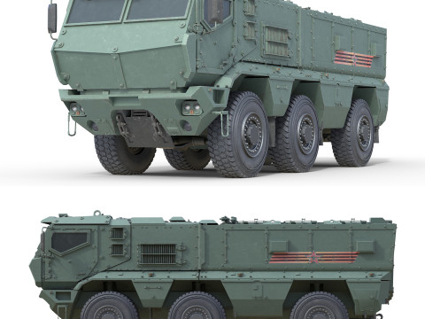 KAMAZ 63968 Typhoon MRAP Vehicle 3D Model