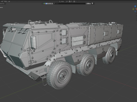 KAMAZ 63968 Typhoon MRAP Vehicle 3D 모델