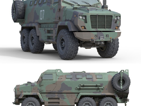 Kraz Shrek Military Vehicle 3D Model