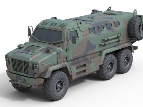 Kraz Shrek Military Vehicle 3D Модель