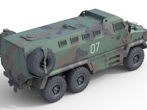 Kraz Shrek Military Vehicle 3D Модель