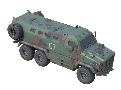 Kraz Shrek Military Vehicle 3D Модель