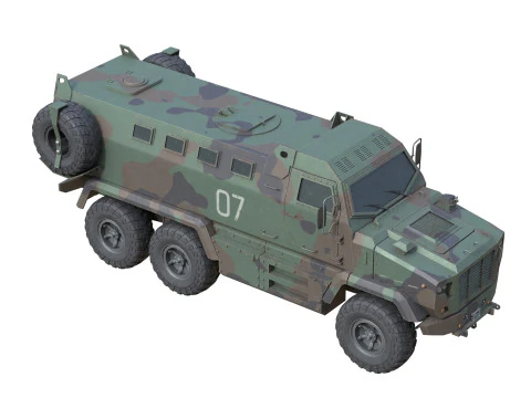 Veicolo militare Kraz Shrek Modello 3D