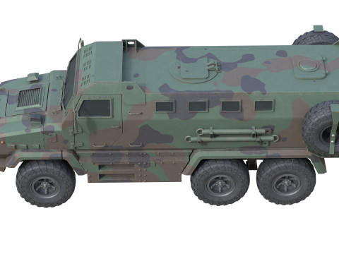 Kraz Shrek Military Vehicle 3D Модель