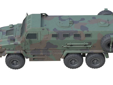 Veicolo militare Kraz Shrek Modello 3D